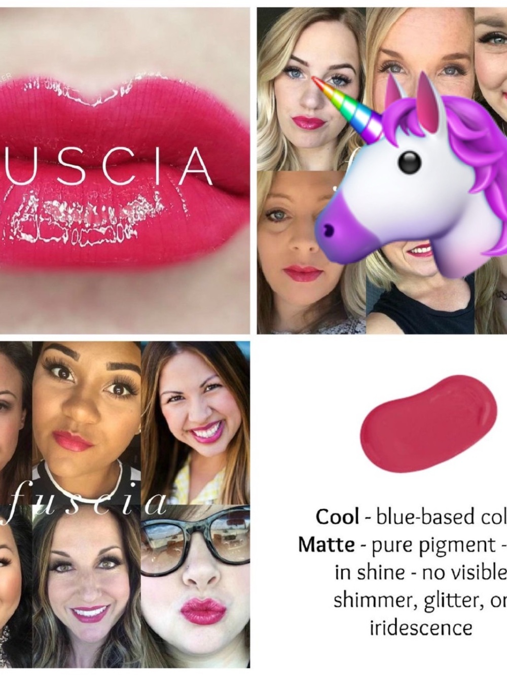 SeneGence Fuscia Blue-Based Pink Lipstick